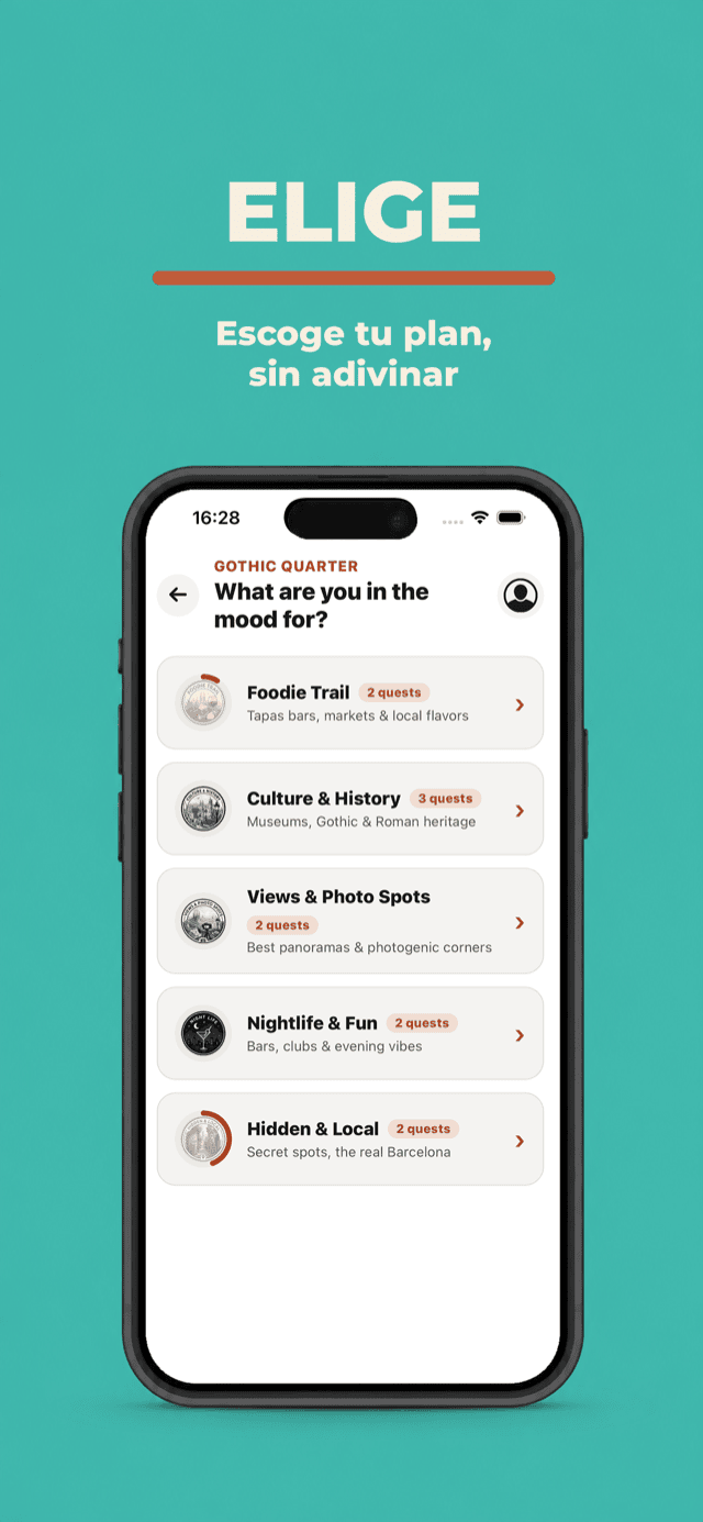 Choose — pick the quest category you're in the mood for