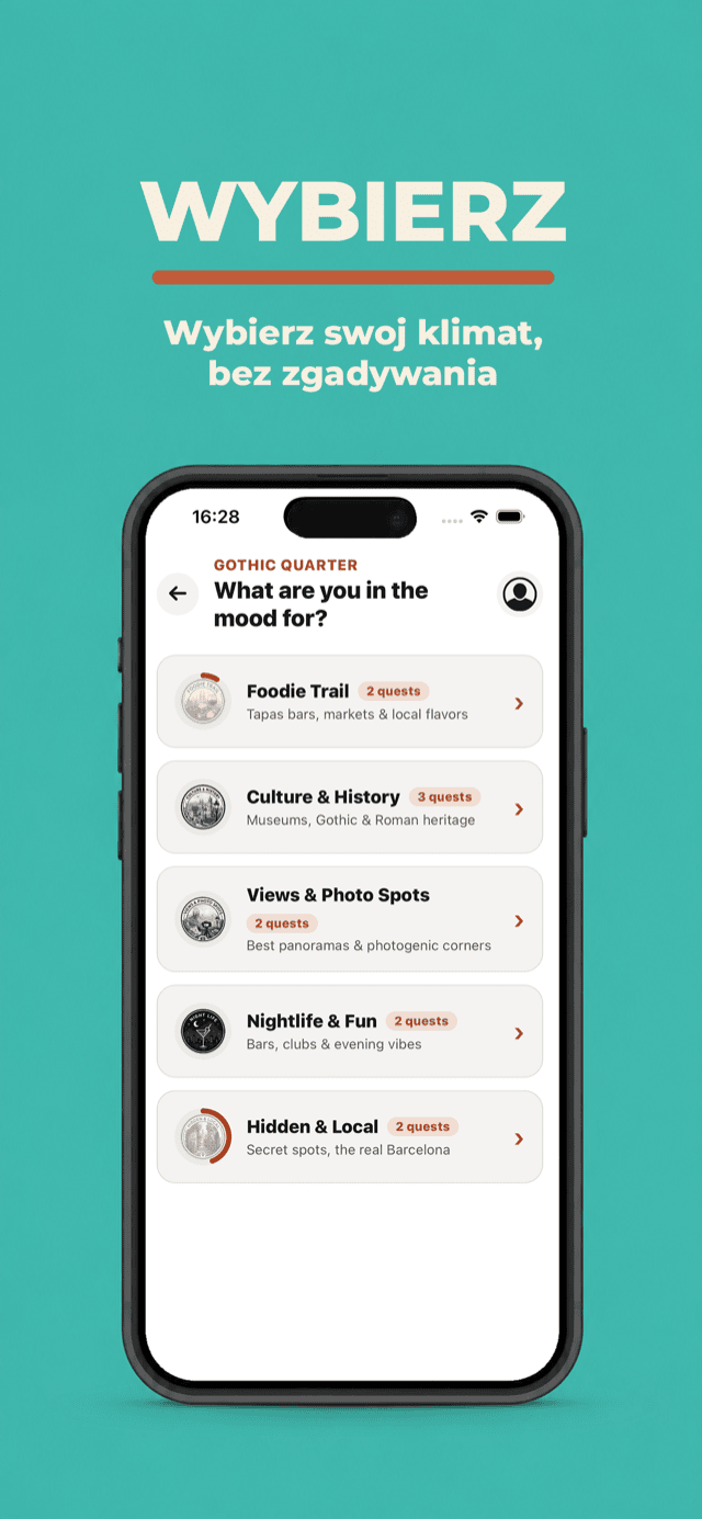 Choose — pick the quest category you're in the mood for