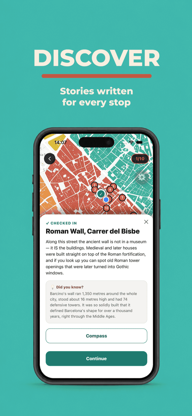 Discover — each stop opens its story